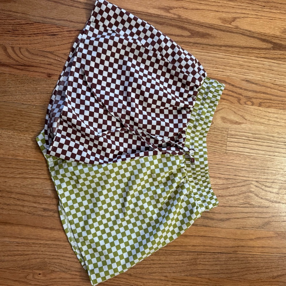 Checkered High Waist Women Shorts